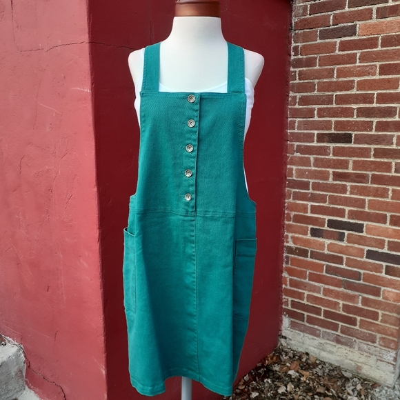 Kavu Denim Jumper Overalls Dress VSCO - Picture 4 of 12